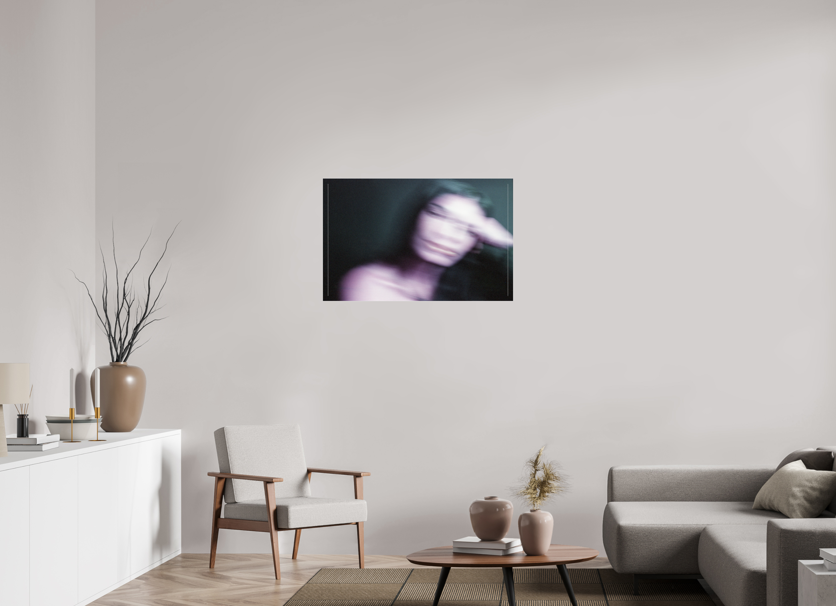 37.3 x 24″, slimline glass framed untitled 1